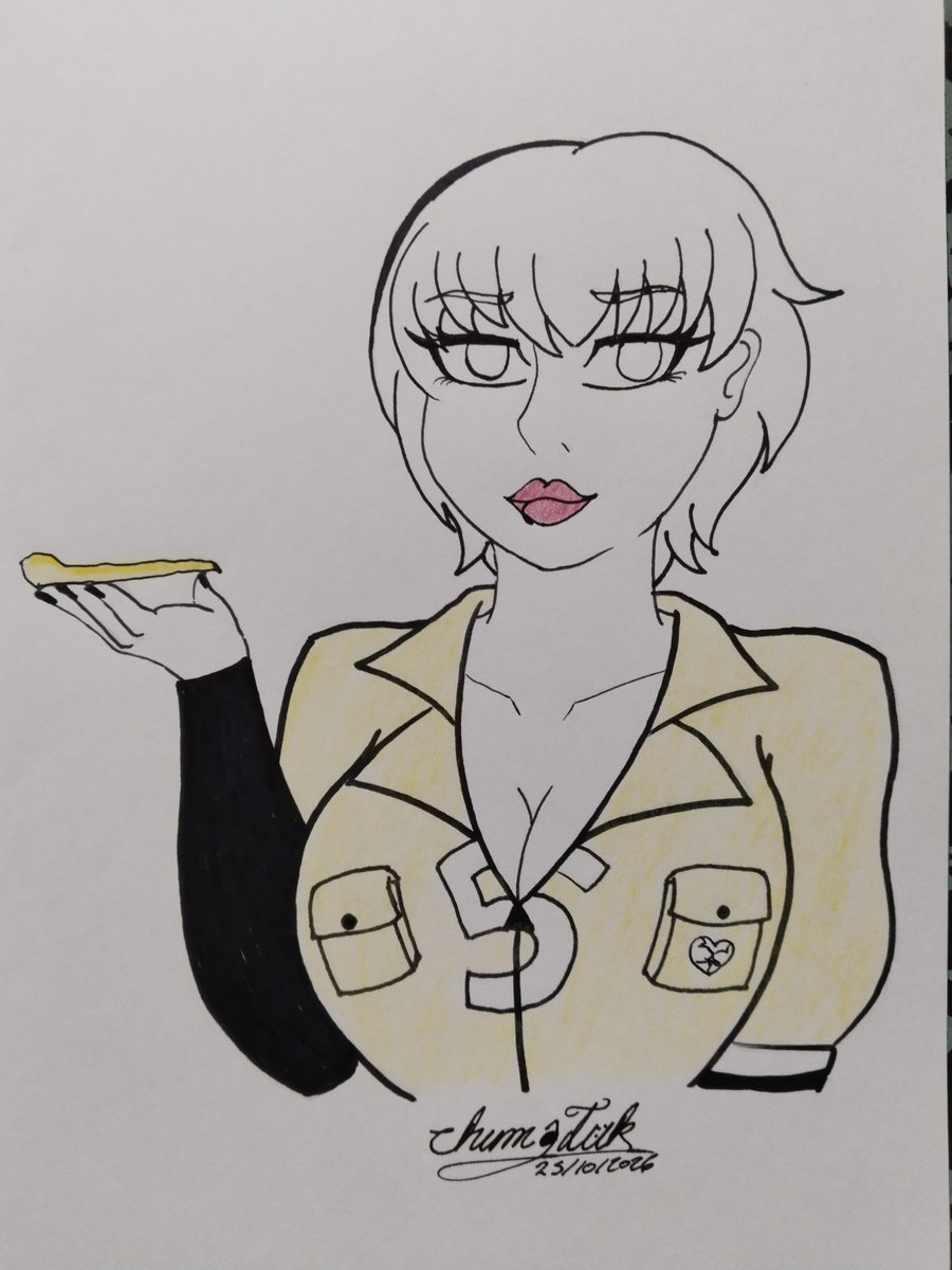 Chumatuk_art's tweet photo. No. 20 Quizza (nueva oc) : ella solo viene a presumir su suéter especial :3

#pinuptober #pinuptober2026 #ink #oc #traditionalart https://t.co/pnZyl9TjJu