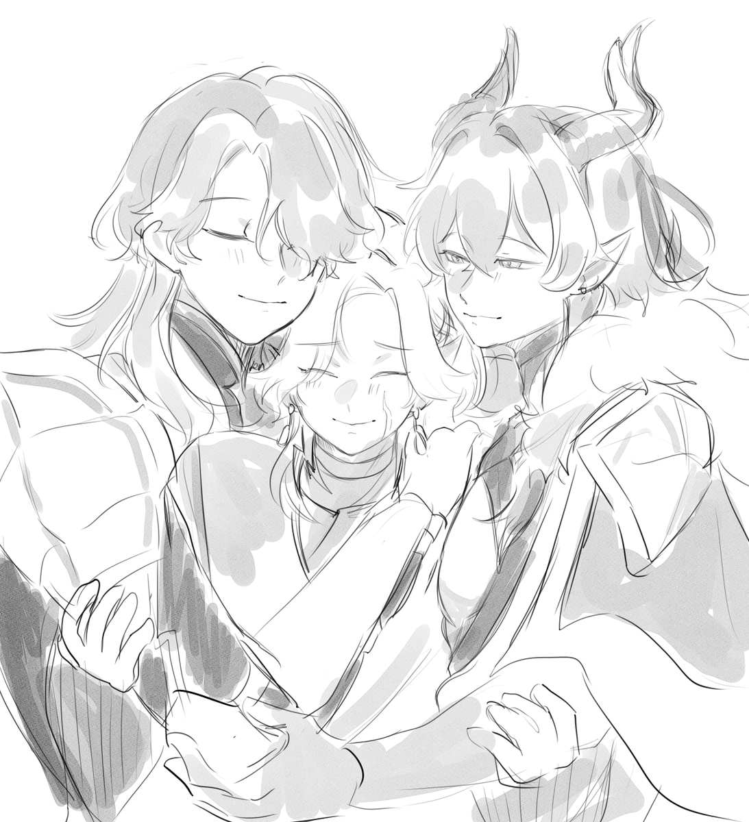kkeondih's tweet photo. eueueue quick group hug sketch 🥹🥹 https://t.co/KvKpeqZktL