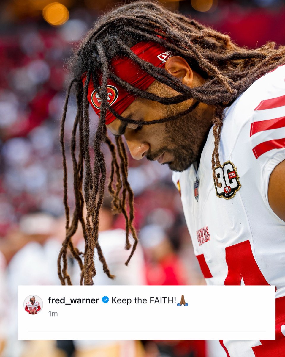 OurSf49ers's tweet photo. In Fred Warner We Trust 🙏🏼 https://t.co/x1plbxGyCN