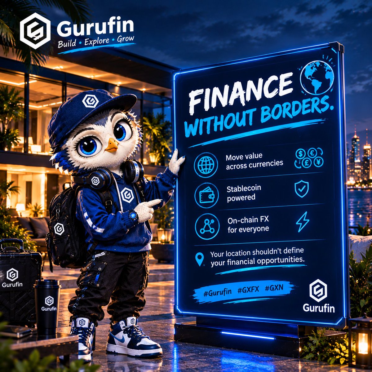 fateema3223's tweet photo. π FINANCE WITHOUT BORDERS.
Your location shouldn't define your financial opportunities. Gurufin's vision for stablecoins and on-chain FX has me curious about a future where moving value across currencies becomes easier. π
@Gurufin_HQ
#GXFX #GXN https://t.co/3w1eDEKz3p