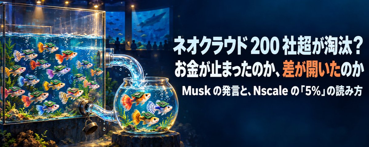 Musk の「ネオクラウド淘汰」をどう読むか。借入の実態と、Nscale の「5%」の内訳