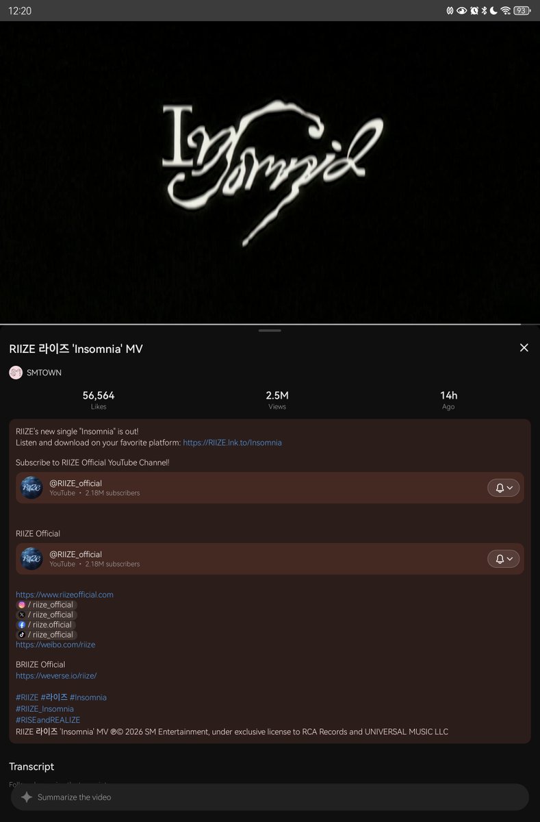 STRIIZE's tweet photo. RIIZE 'INSOMNIA' MV UPDATE 🌙

BRIIZE, HERE'S OUR LATEST MV UPDATE! 🧡

🎬 RIIZE - 'Insomnia' Official MV
⏱️ Update: 14 hours after release
👀 Views: 2.5 MILLION
👍 Likes: 56,564

We're at 2.5M views after 14 hours! Let's keep pushing, BRIIZE! 🔥 

We still have a long way to go, so don't slow down now. Keep streaming the official MV and help RIIZE reach a bigger milestone!

#잠못드는밤_라이즈와_함께 
#Insomnia_with_RIIZE 
#BRIIZE_StreamingParty #RIIZE #라이즈
@RIIZE_official