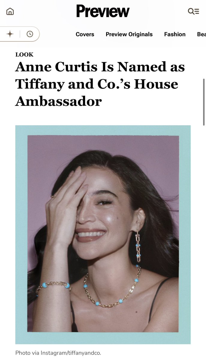 SuperACStan's tweet photo. Thank you @previewph 

@annecurtissmith x @TiffanyAndCo 💎
#AnneCurtis #TiffanyaAndCo https://t.co/mThzdTaK3c