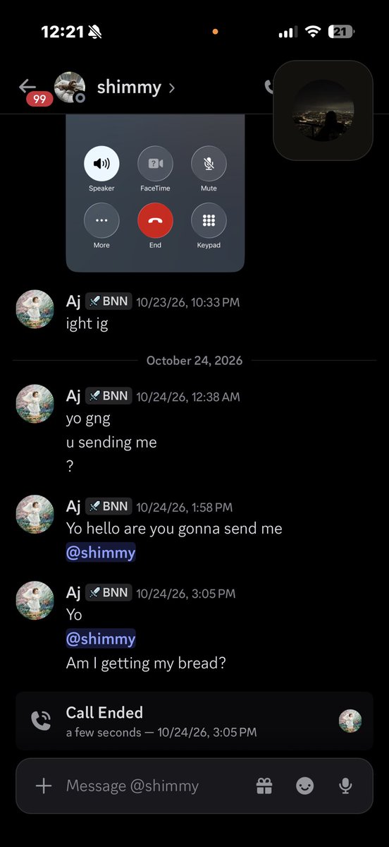 AJslams's tweet photo. @shimmyfv @statusfv Yo instead of egoing me send my money back pussy https://t.co/D4f5pkvv9n