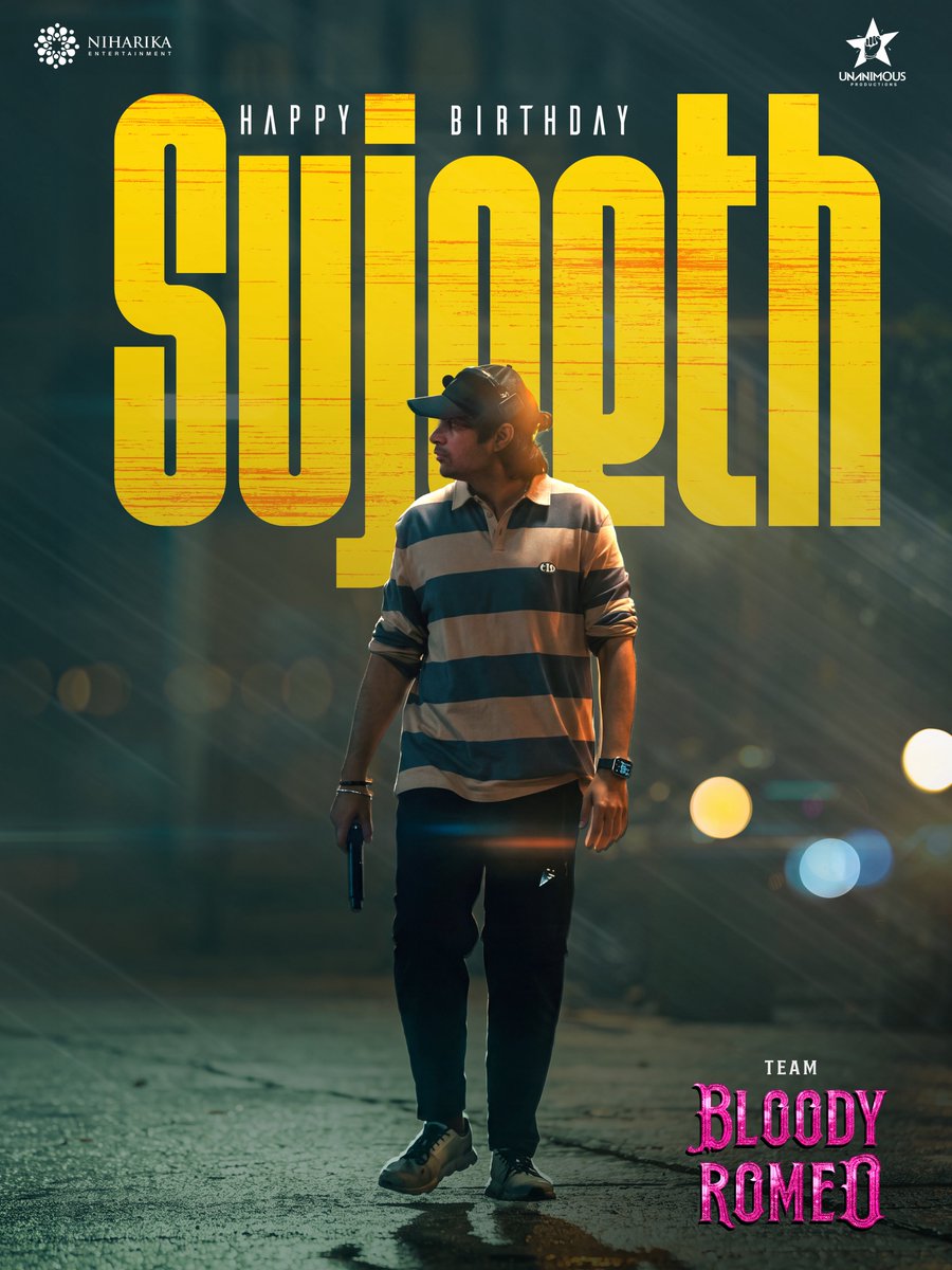 NiharikaEnt's tweet photo. For the man who puts his imagination on the menu and serves cinema with a flavour of his own 😎🔥

Wishing Director @SujeethSign a very Happy Birthday ❤️‍🔥

From Team #BloodyRomeo ⭐️

Natural Star @NameisNani @praveenveyra @vboyanapalli @niharikaent @unanimousprods @bloodyromeofilm https://t.co/SA12ZSP9GO