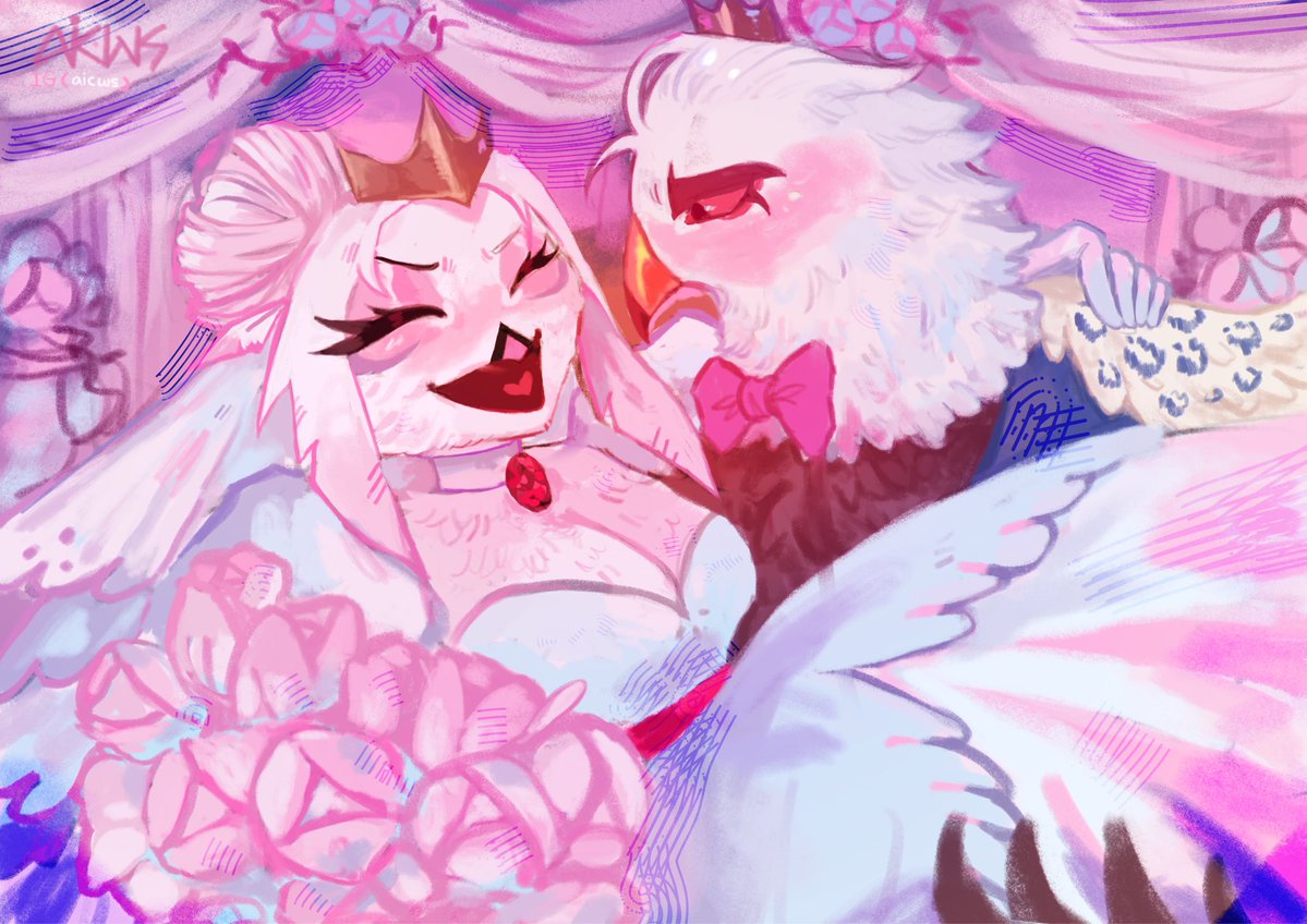 OYAS09164532's tweet photo. She deserves the most pink wedding in hell : Oc by @Be1e2e3e4 ( I love them so much 🥹) https://t.co/pnsGMoXhXo