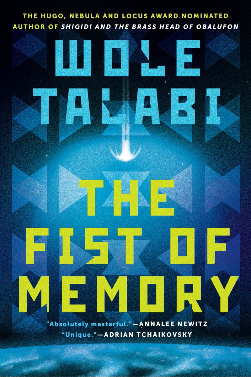 ewillett's tweet photo. On my podcast, The Worldshapers, I talk with @WTalabi about his new science fiction novel THE FIST OF MEMORY (@dawbooks, out Oct. 27), a first-contact thriller set in near-future Nigeria. https://t.co/BiIaz2qlKG https://t.co/2V45KTngMz