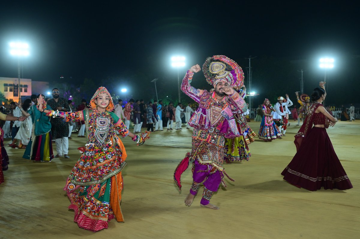iitegandhinagar's tweet photo. IITE Gandhinagar Turns Up the Garba Fever! 💫 

#IITEGandhinagar #SharadSanskritiSangam #GarbaNight #GujaratCulture #IncredibleIndia https://t.co/HP2Fweag3i