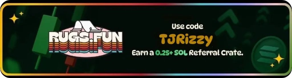 tjr14zzy's tweet photo. 🔔 GIVEAWAY 🔔

I will be giving 3 codes (0.05 SOL each) to people on rugs (https://t.co/Poa5dsrHzm) just max engage, tag ONE (1) friend then send proof of a deposit under code TJRizzy

I will personally match the deposits you make under my code up to 20% out of my own pocket. I want people to enjoy rugs with some bonuses for being under a goated referral. ❤️