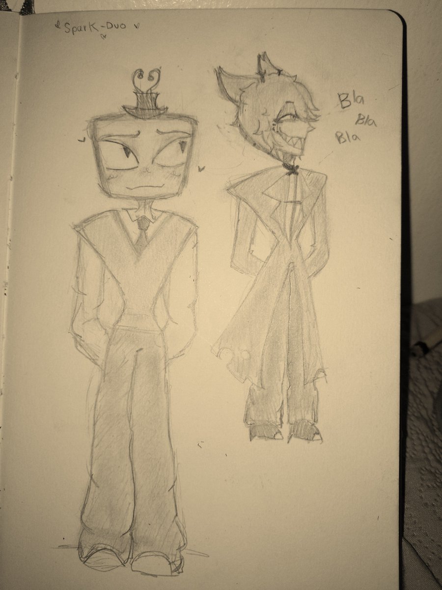 Valentina33s's tweet photo. Lo prometido es deuda, acá les traigo su comidita recién salida del horno 👀 #radiostatic #sparksduo #voxhazbinhotel #alastorhazbinhotel #fanart https://t.co/HNArzfhxac