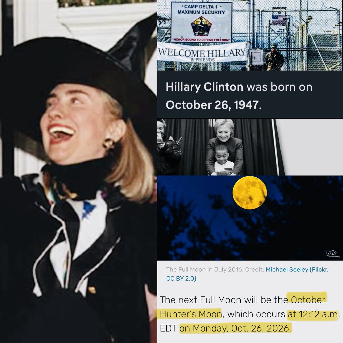 BegoodCarolyn's tweet photo. @Shaughnessy119 Sunday was weird. It’s now Monday, October 26th. It’s about to get “weirder” 👀🚩♠️🍂💥🪃 HAPPY BIRTHDAY HILLARY . . . #HunterMoon 🌕🔥🐺🔥#HUNT #RedOctober #HuntersRTheHunted https://t.co/DUPAthTrcV