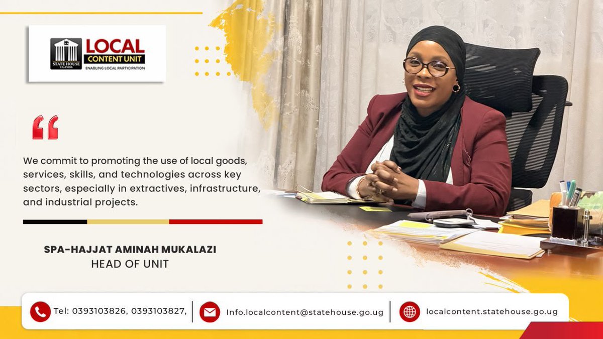 Tayebwa_cresh's tweet photo. "We commit to promoting the use of local goods, services and technology across key sectors especially in extractives, infrastructure and industrial projects." @AminahMukalazi.
#LocalContentUg / #InvestmentUg https://t.co/nHoSCGgKOZ