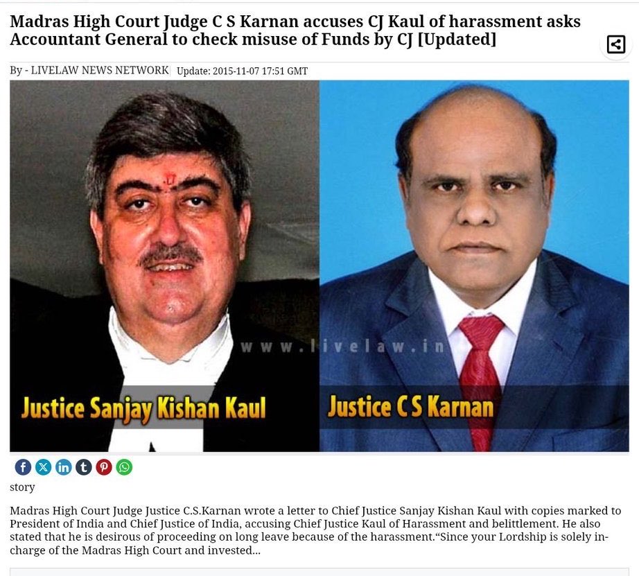 TheSquind's tweet photo. Justice Kaul is suddenly very upset with Chandrachud in his new book saying he was “too soft” on govt and used to take pre-approval before Collegium meetings.

Funny how:

> When Kaul himself was Madras HC Chief Justice, Judge Karnan kept writing public letters calling him casteist, harassing, and giving dummy work. Supreme Court eventually sent Karnan to jail for contempt. Now Kaul is doing the same thing to Chandrachud, just with a book instead of letters.

> Collegium records show every appointment under Chandrachud was unanimous. Kaul never wrote a single dissent. He signed everything.

> what was Kaul doing at Diwali party with Saurav Das (the guy who wrote the big hit-job on Chandrachud)?

> Kaul himself has said many times that NJAC should have been given a chance and the Collegium is flawed. So which side is he even on?

Looks less like protecting judicial independence and more like score-settling and book promotion.