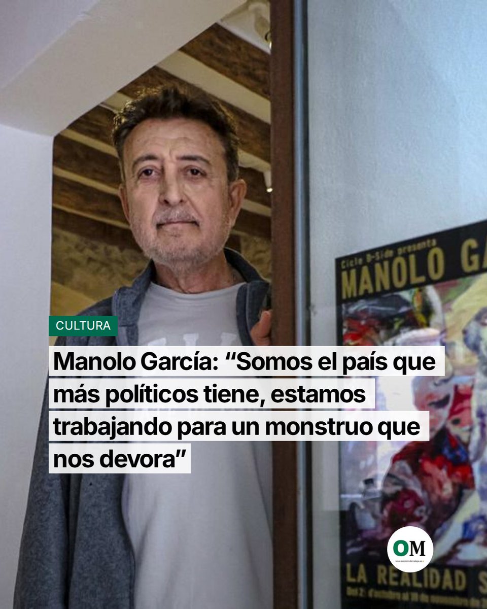 opiniondemalaga's tweet photo. Manolo García: “Somos el país que más políticos tiene, estamos trabajando para un monstruo que nos devora” https://t.co/S1nONKv7as https://t.co/aDiQiwJ98w