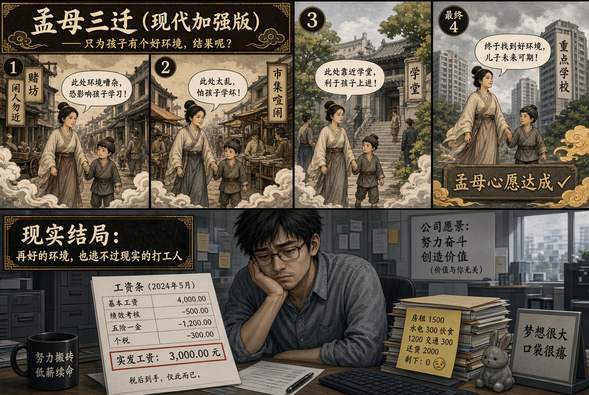 ngtnu48345282's tweet photo. 孟母三迁，依然工资三千🥹 https://t.co/oR7uYcvgl6