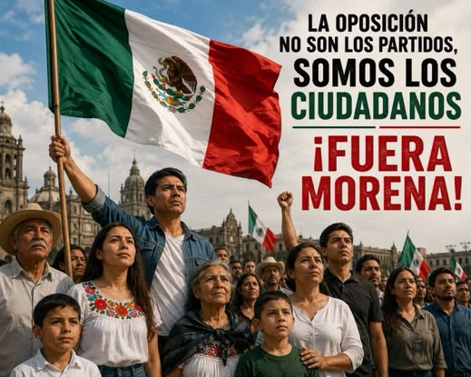 GARCIPAVON's tweet photo. ''La oposición no son los partidos, somos tú, yo, SOMOS LOS CIUDADANOS'' 🇲🇽🇲🇽🇲🇽💪💪💪 
#FueraMorena 
#VotoÚtil2027
#SalYVota2027 
#VotoMasivoContraMorena2027