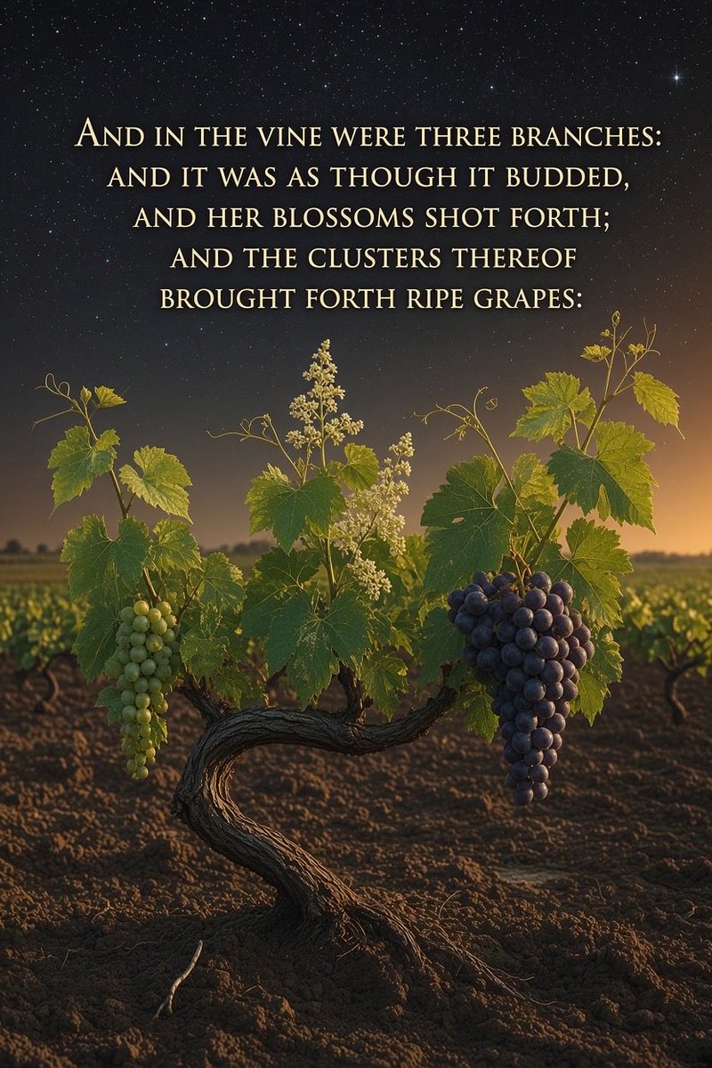 AlphaMarkOmega's tweet photo. One verse at a time, from Genesis to Revelation.
Genesis 40:10
Three branches bloom into ripened promise.
Share the Journey - Infinite ♾️ Truth.
#BibleArt #BibleVerse #ChristianArt #Scripture #AlphaMarkOmega
01183
Created with Grok | Crafted in Tradition & Light ✨ https://t.co/6kMXflJgd6