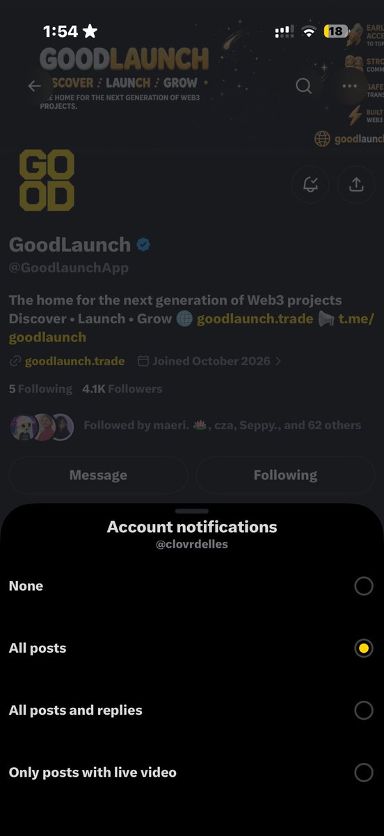 clovrdelles's tweet photo. @GoodlaunchApp @goodlaunchtrade 0xCA8eD6FC324571B25ebe196e7BA37E9964C5350b

LETS GOOOOO !!! @21deckers @yuteiko 

https://t.co/QSKyWjbuTa https://t.co/szEsJnFjRw