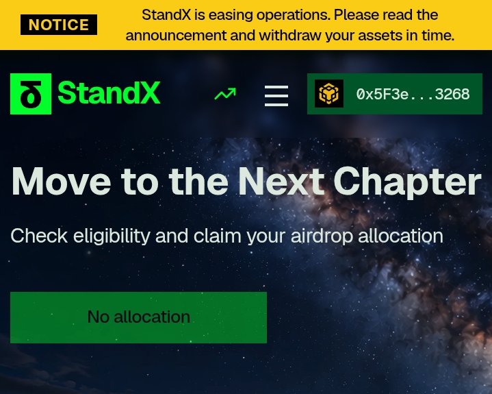 cryptonexxt's tweet photo. 🚨 $STAND Airdrop Checker is LIVE!

The wait is over for @StandX_Official farmers. You can now check your airdrop eligibility and allocation.

Check here: https://t.co/r74ykpQ4Mj

I didn't interact with StandX, so I'm not expecting anything from this one.

If you've been farming it, go check your allocation and share your results.

Eligible or not? How much $STAND did you get?

Stay safe and use only the official link.