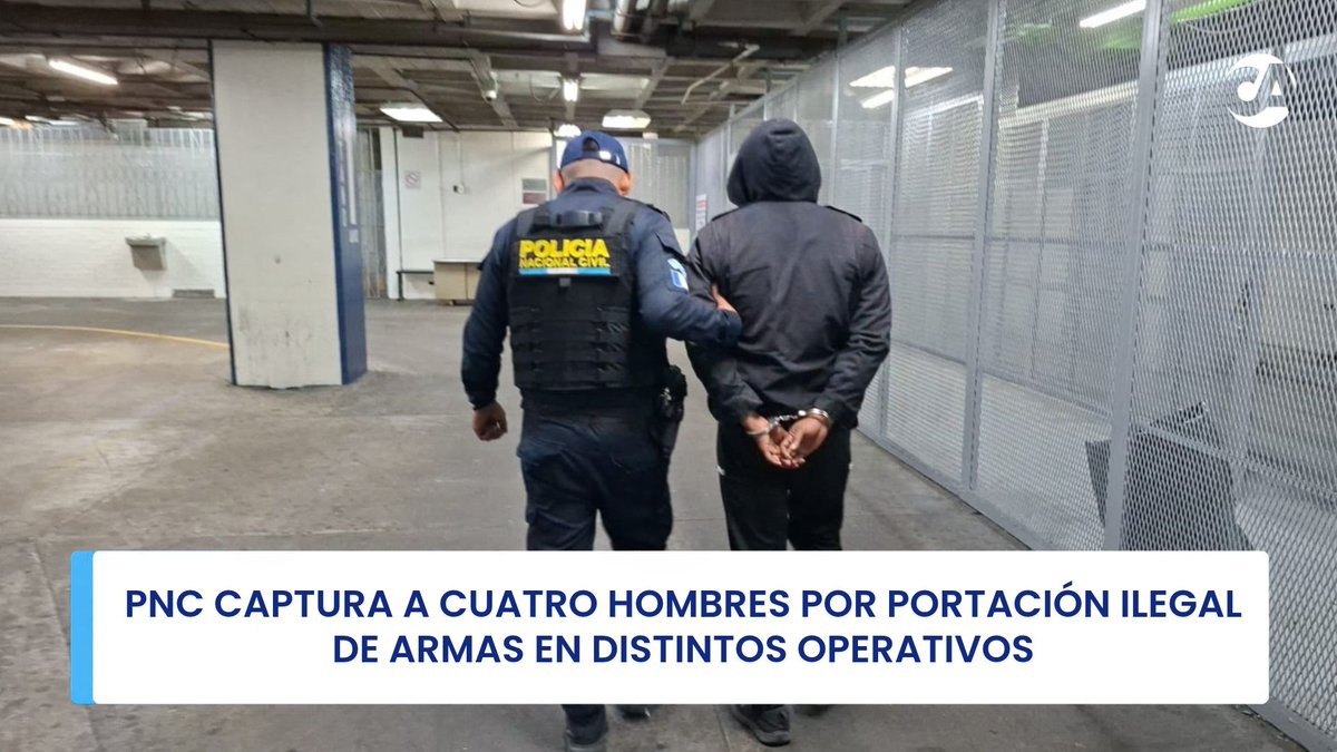 🚔 La PNC capturó a cuatro hombres en distintos operativos por presunta portación ilegal de armas de fuego en Suchitepéquez, Jalapa, Alta Verapaz y la zona 1…