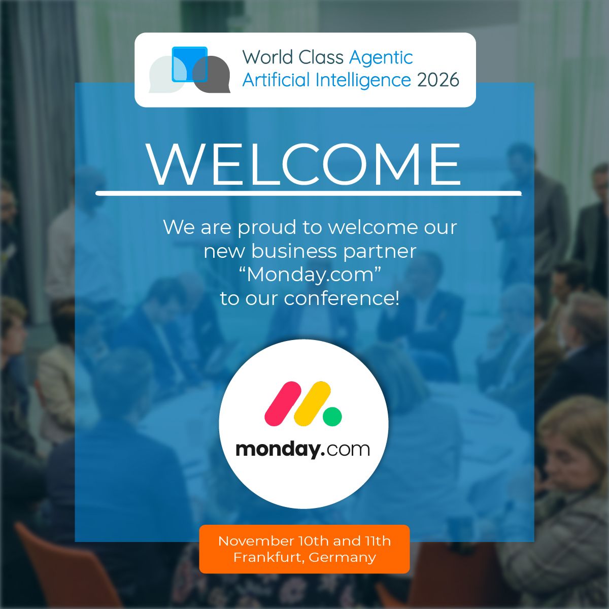 wcbleaders's tweet photo. We're excited to welcome https://t.co/8rEKYmAEZF as a business partner of World Class Agentic AI 2026, happening November 10–11 in Frankfurt!

https://t.co/8rEKYmAEZF helps organizations bring people, processes, and technology together through a flexible work platform that enables teams to manage projects, automate workflows, and drive better collaboration. As agentic AI moves from experimentation into everyday business operations, connecting AI capabilities with real workflows and measurable outcomes becomes increasingly important. Over two days at World Class Agentic AI 2026, leading enterprises will showcase real agentic AI implementations across retail, manufacturing, finance, energy, and logistics. For teams looking to turn AI potential into practical applications, streamline processes, and embed intelligent automation into their operations, https://t.co/8rEKYmAEZF brings a valuable perspective on making AI work in the flow of business.

Great workflows. Smarter execution. Exciting to have you on board!
https://t.co/qEXJrLgqej