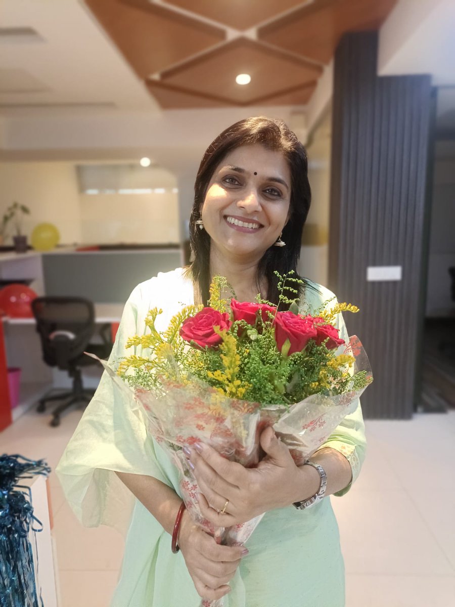 GreyMattersPR's tweet photo. Some people make a workplace feel more like a family, and @pragyaranjan1  is certainly one of them.

Today, we celebrate not just her birthday, but also the warmth, wisdom and dedication she brings to GreyMatters. As a valued senior member of our team, Pragya has been an integral part of our journey, bringing her experience, commitment and a spirit that make working together all the more meaningful.

Happy Birthday, Pragya! May you be blessed with many more wonderful milestones, cherished moments and shared successes together. 🥳🎂

Warm wishes from Team GreyMatters

#HappyBirthday #TeamGreyMatters