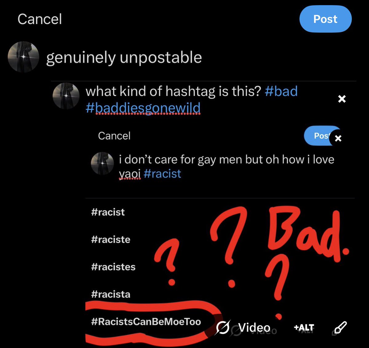 publicAnnahole's tweet photo. this is currently sitting in my drafts https://t.co/NE7zVK0qD4