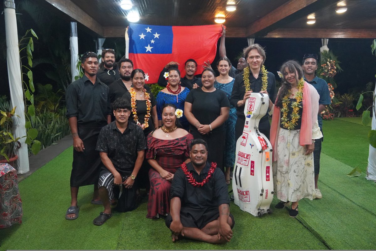 GermanyPacific's tweet photo. 🇩🇪🎶🇼🇸 Music connects cultures!

The internationally acclaimed Karlsruher Konzert-Duo is currently in Samoa, sharing European classical music and engaging with local musicians.

Proudly supported by the German Embassy in Suva, celebrating cultural exchange and 🇩🇪🤝🇼🇸 friendship! https://t.co/ZNAdTx4BOI