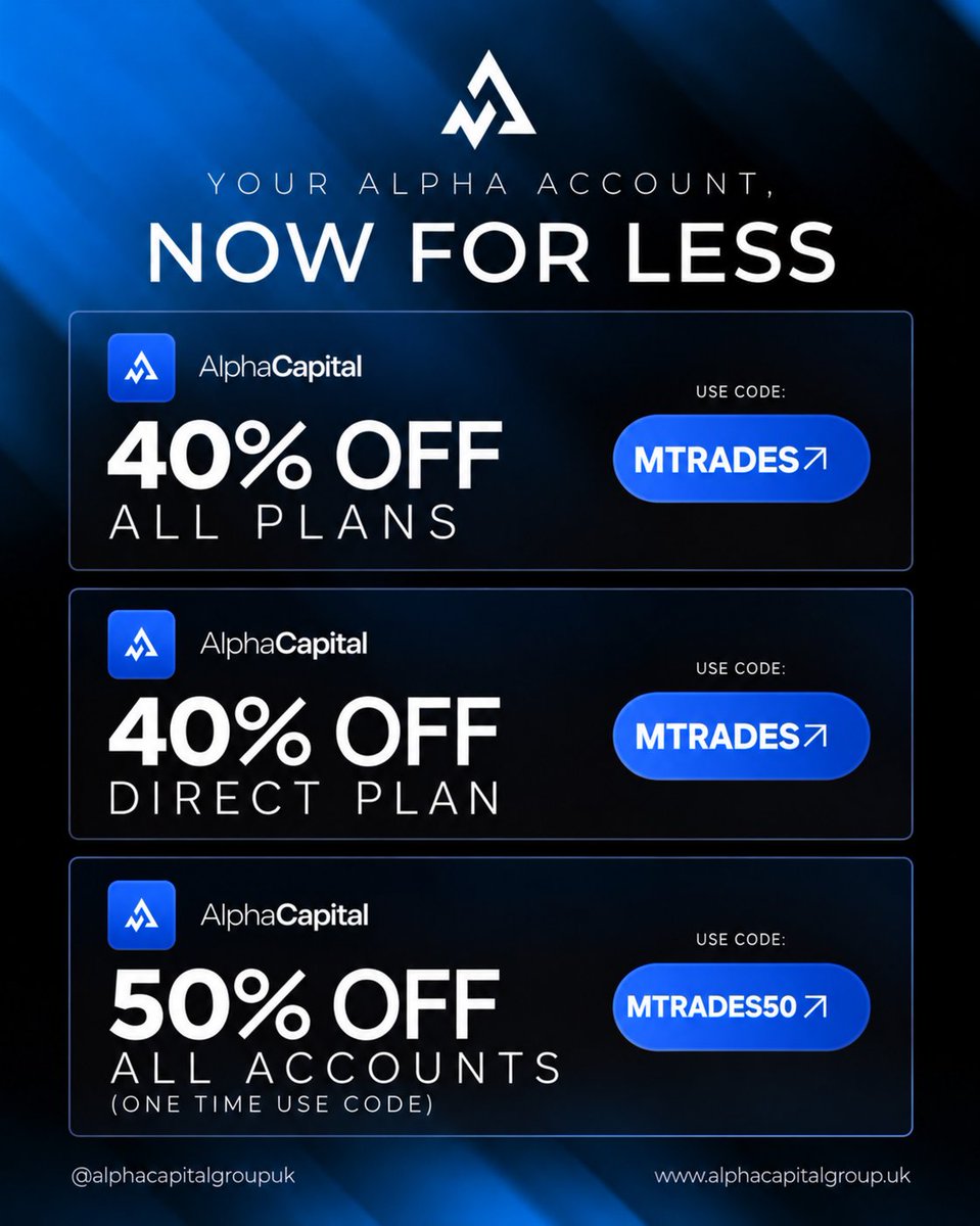 mcrt1n's tweet photo. ⚠️ TRADERS, HEADS UP!

Due to the clock change in Europe, the US market opens 1 hour earlier this week!

Spend less on Alpha Capital Group👇

🔥 MTRADES50 – 50% OFF (one-time use)

🔥 MTRADES – 40% OFF

🔗https://t.co/UFEcLqfO7X

Don't miss out! 🚀 https://t.co/nUIvgj5Ipy