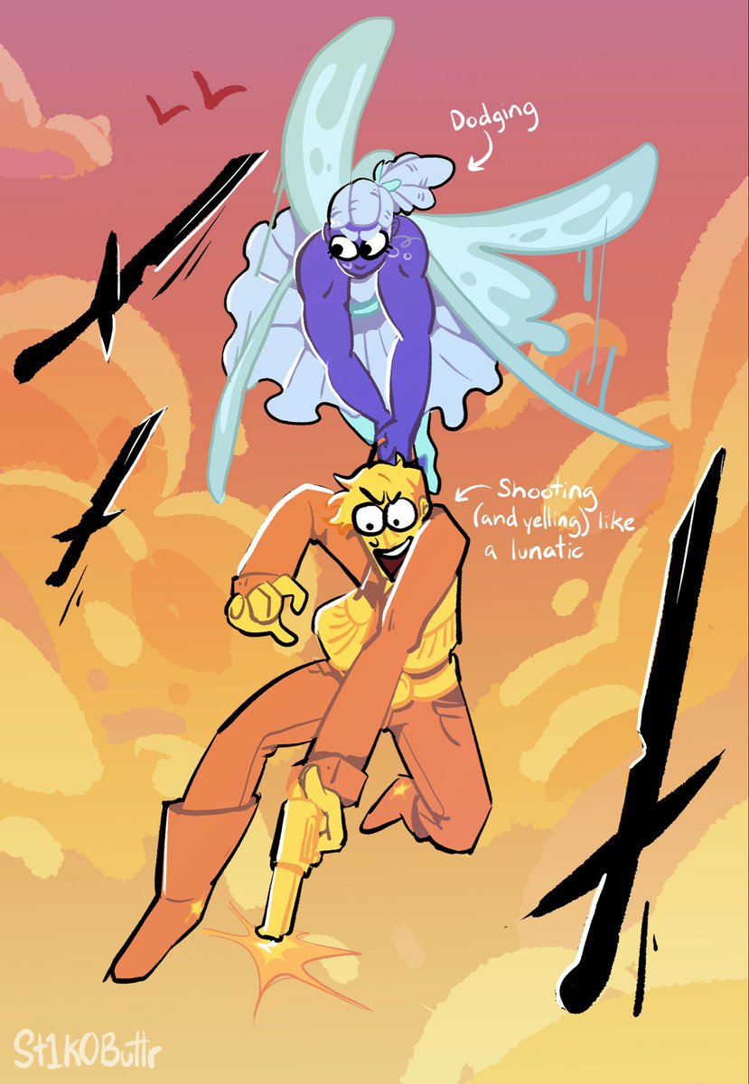St1k0Buttr_'s tweet photo. Thought of this going along with the previous sketch I did (yes ik Yellow can TECHNICALLY fly…)

#deltarune #blellow https://t.co/B3W8I3DgZI