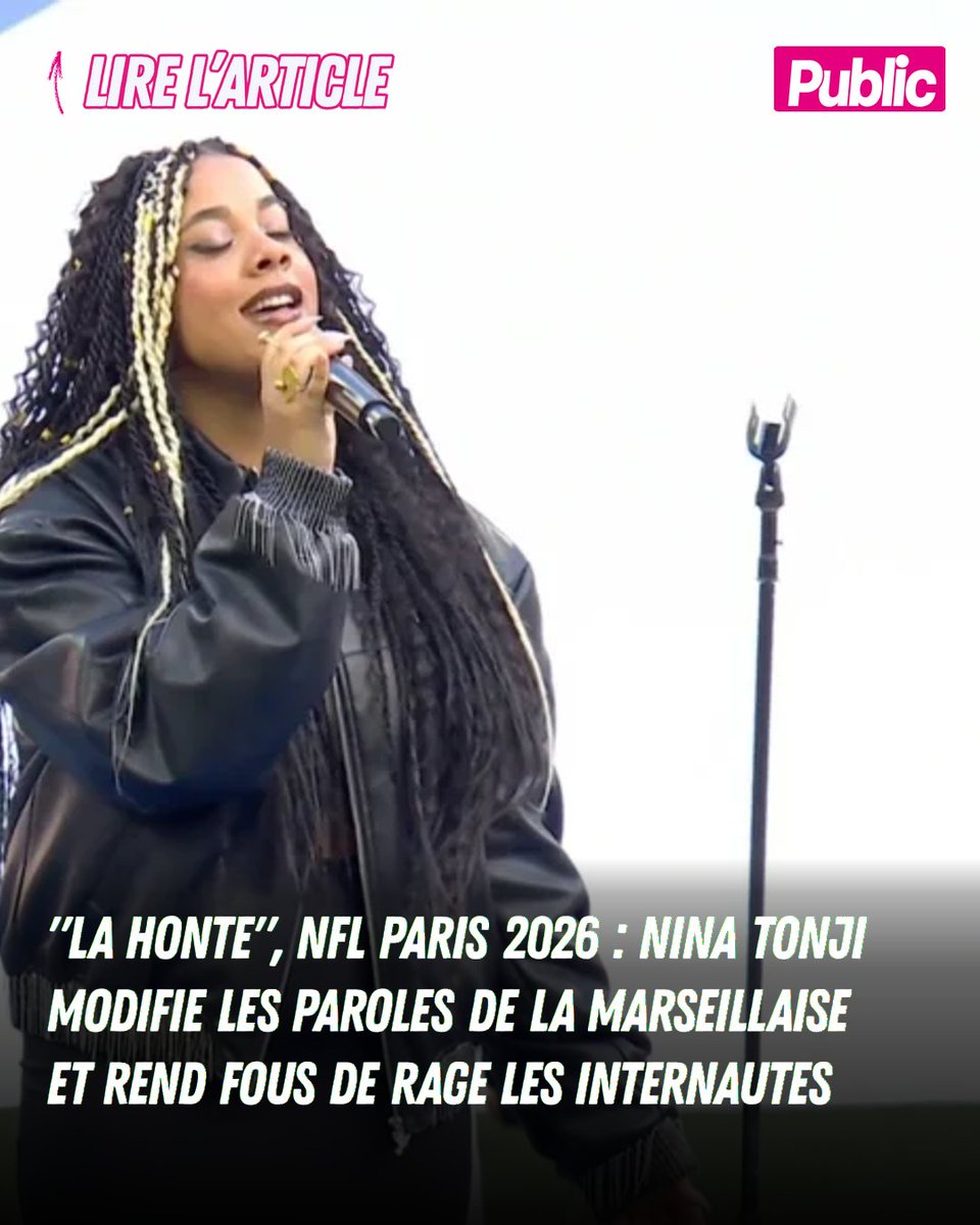 InsidePublic's tweet photo. https://t.co/f2Wt72HhnL
En modifiant les paroles de la Marseillaise au Stade de France, pour un match de NFL, Nina Tonji a déclenché une ... https://t.co/mVc3WbkSvJ