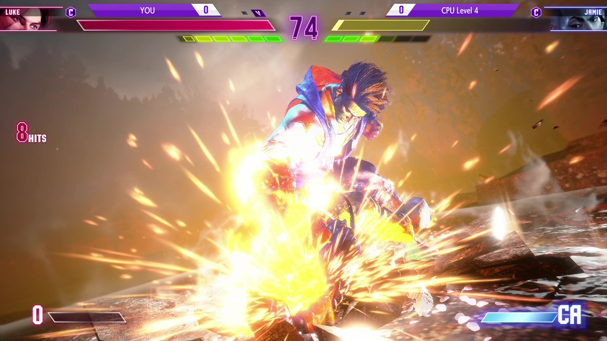 Televi_Kun's tweet photo. てれびくんが贈る究極の「#ストリートファイター6」本「STREET FIGHTER6 ULTIMATE MASTER BOOK」が
明日、10月27日ついに発売！

注目付録は
Year 3までの28キャラクターの必殺技ボイスを収録した
「サウンドミニアーケードスティック」！
左からAボタンでキャラクターセレクト。
キャラクター選択音はゲームを再現しているぞ！

Bボタンで必殺技、CボタンでOD必殺技、DボタンでSA＆CAのボイスが流れるぞ！
SAとCAは全技を完全収録！　SA3＆CAヒット後の決め台詞までバッチリ聞ける！
超熱いこの音声付録を「#スト6」ファンなら絶対にゲットしよう!!

#ストリートファイター
#スト2