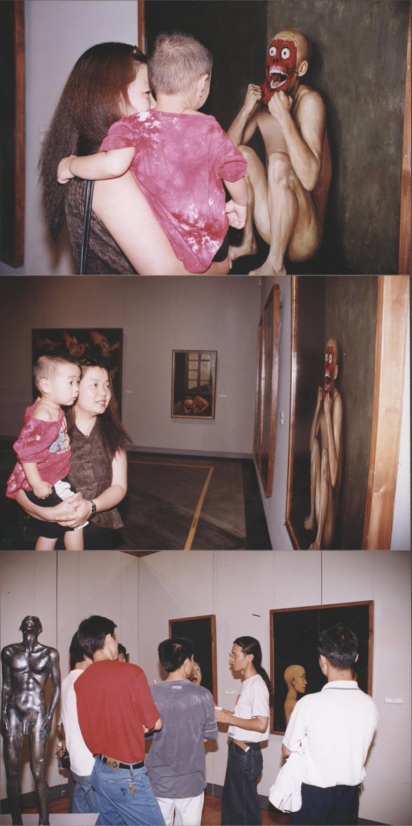 xuejiye66's tweet photo. These photos were taken at my solo exhibition at the Guangdong Museum of Art twenty-six years ago. No one knew this painting would be so popular today https://t.co/BbQFElFrXE