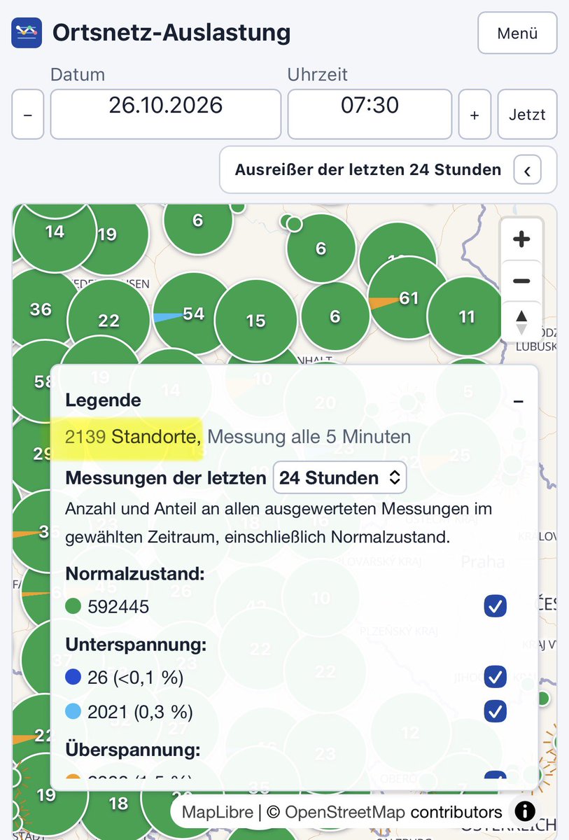 42tw1tter1sd3ad's tweet photo. Finds so Mega, dass mittlerweile 2139 Standorte bei Ortsnetz-Auslastung mitmachen 😍
Wer braucht noch Hilfe wie er mitmachen kann? Jeder Datensatz hilft bei der Sache ⚡️ https://t.co/81cCUoeUA7