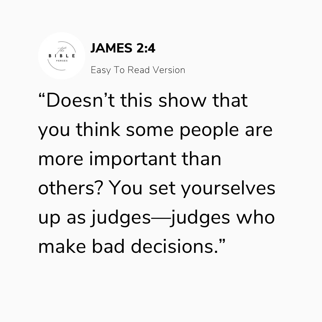 dBibleVerses's tweet photo. James 2:1-4 (ERV)
Love All People
#Bible #Gospel #Scripture #ReadTheBible #EasyToReadVersion https://t.co/mMj0ozlcnM
