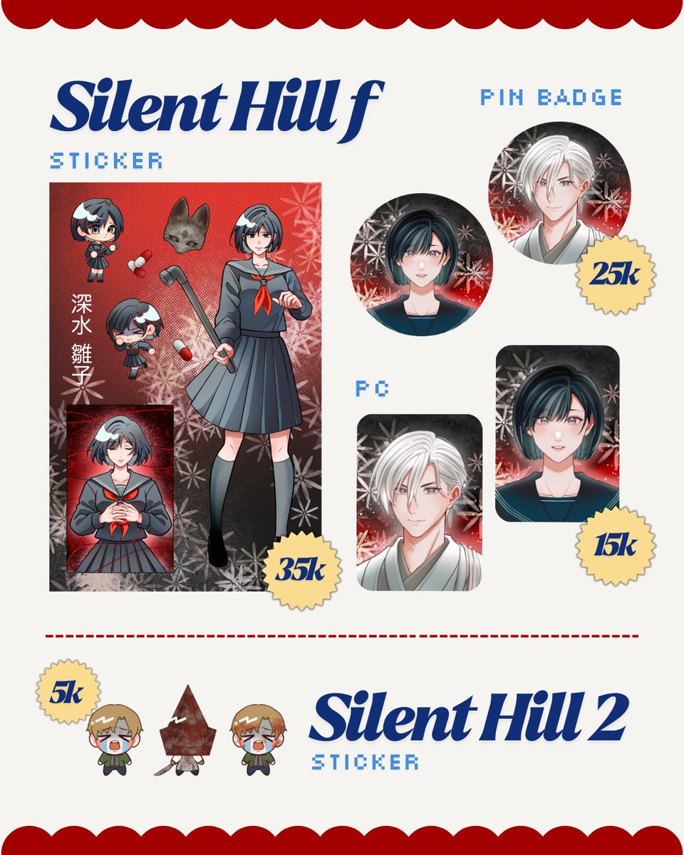 peachitupink's tweet photo. [🧡&amp;🔁 are appreciated!]

Peachitupink full catalog for #CF23 !

📍 https://t.co/N0BjR1v0rh - P18 (BOTH DAYS)
📦 OTS only
🏷️ Apex Legends, DMC, Hotline Miami, Resident Evil, Silent Hill, RPG Horror

#comifuro23 https://t.co/y6SjHx8fKI