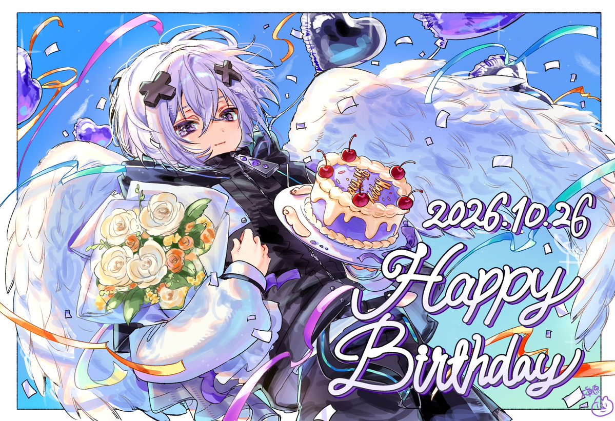 1212fro's tweet photo. #メルトくん誕生祭2026
#だてんしあーと
いつも楽しいを届けてくださりありがとうございます！
お誕生日おめでとうございます🎂素敵な日になりますように💫🤍 https://t.co/XJ93PfyAor
