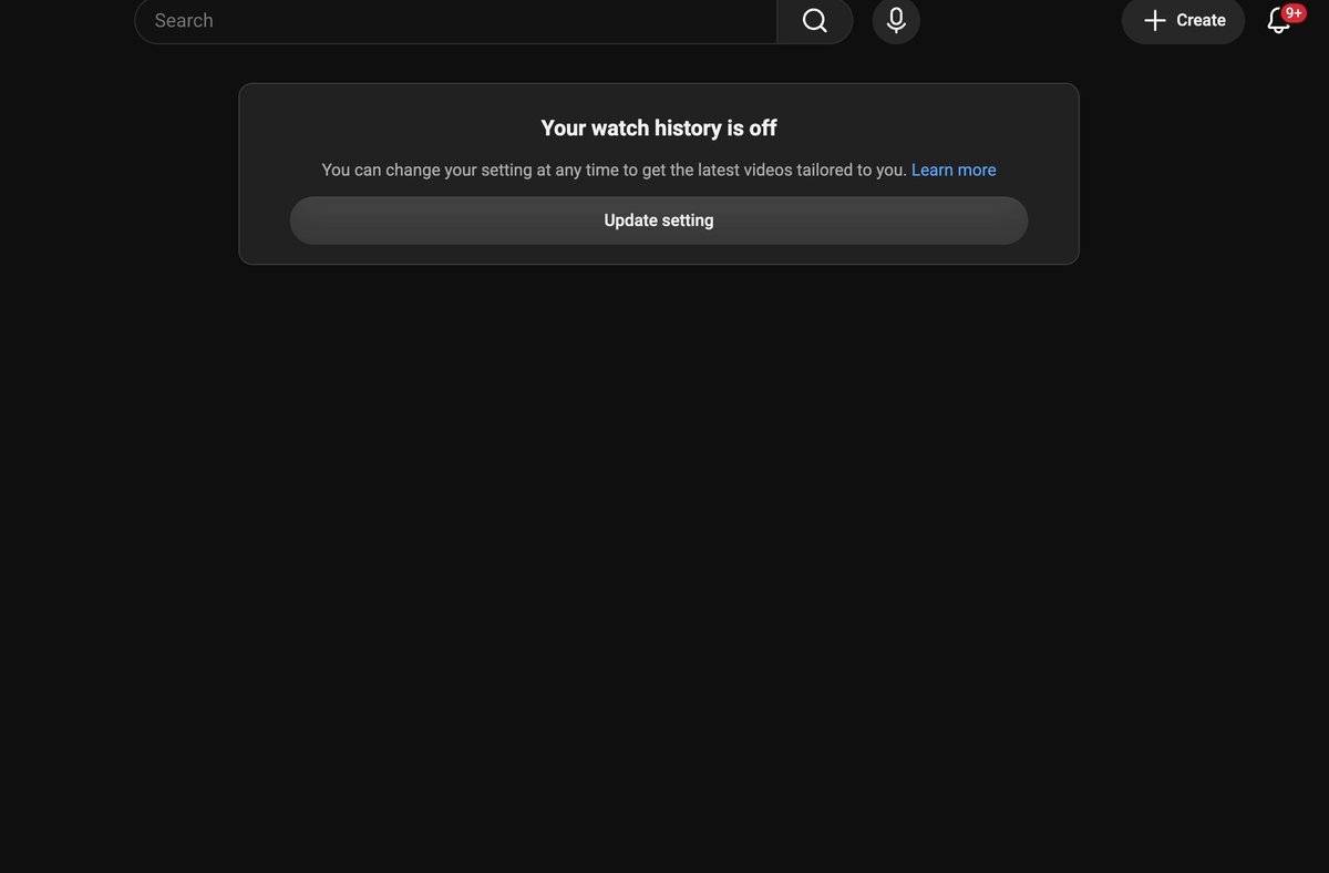 hinataa_ap's tweet photo. Why is it tht when i turn off history it can't show me single thing on my homepage. Yes yt has my history from subscriptions and past watch well it could recommend me based on that but it will only choose to if you keep your watch history onn. 
I think this is a bad ui exp wdyt? https://t.co/BItToCJaQ5