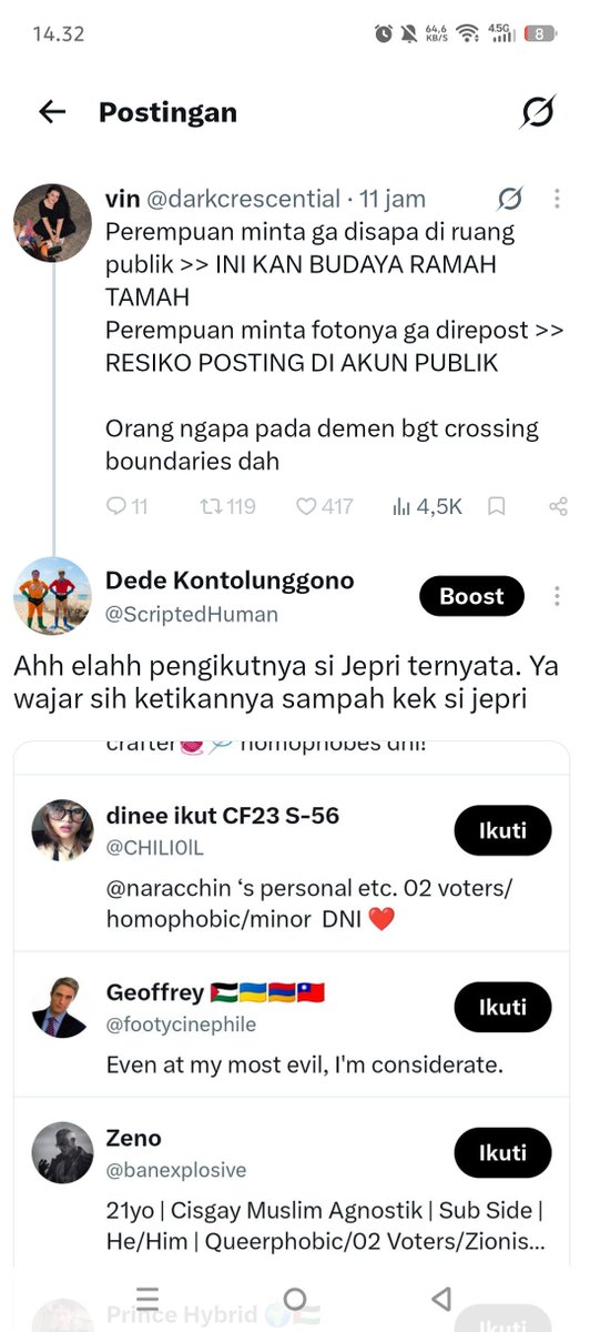 ScriptedHuman's tweet photo. Gaasik ahh. Ngatain org incel tpi pas ketahuan ngefollow siapa langsung main blokir wkwkwk. https://t.co/WB50s048Q3