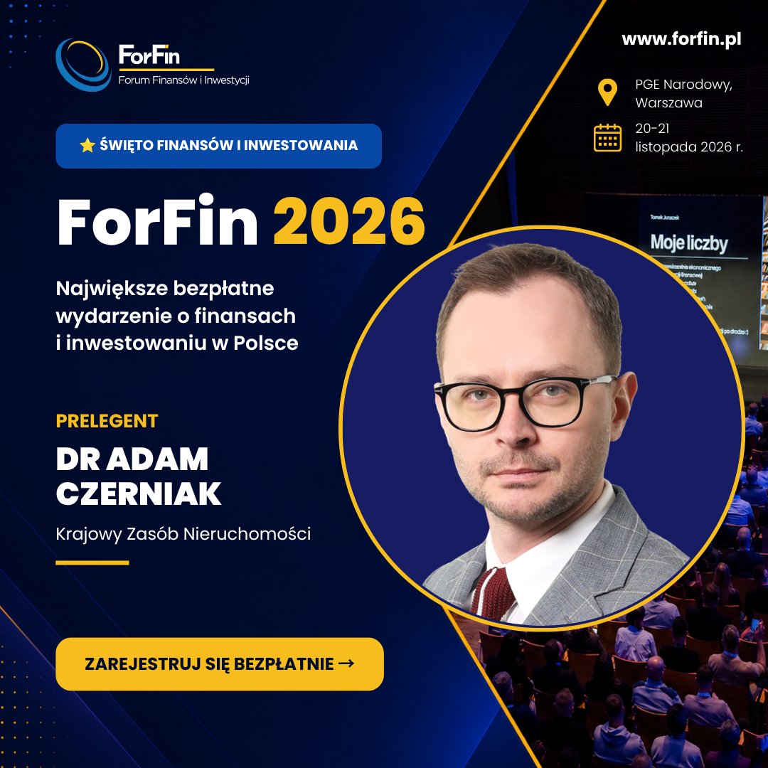 ForFin_SII's tweet photo. 📣@AdamCzerniak na #ForFin2026! 🎤

Ekonomista, zastępca prezesa KZN oraz profesor SGH, specjalizujący się w ekonomii instytucjonalnej i rynku mieszkaniowym.🏠📊

📍PGE Narodowy, Warszawa
📅20–21 listopada 2026 r.
🎟️Wstęp 0zł

👉https://t.co/pfafyFvNwy https://t.co/IIwH8J6FbM