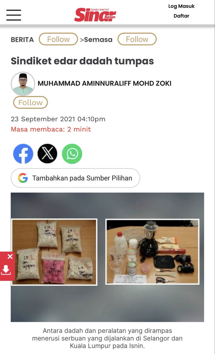 ekstensialsial's tweet photo. SINDIKET DADAH MENYOROK DI KUIL HINDU

KUALA LUMPUR- Polis berjaya menumpaskan sindiket dadah yang menyorok dan mengedar stok dadah di sebuah Kuil Hindu. Sindiket dadah ini didalangi oleh lelaki-lelaki Keling yang juga positif dadah.

Serbuan pertama di sebuah kondominium mewah di Mont Kiara berjaya menemukan makmal dadah heroin. Empat lelaki Keling berumur antara 21 hingga 49 tahun.

Turut dirampas, dadah jenis heroin seberat 11.95 kilogram bernilai RM160,130 dan kafein seberat 25 kilogram bernilai RM8,500 serta peralatan memproses dadah.

Serbuan pihak polis kedua di sebuah Kuil Hindu di Jalan Ipoh,Taman Bamboo berjaya menangkap 4 orang lelaki Keling yang menjadikan Kuil Hindu sebagai tempat persembunyian dari dihidu pihak berkuasa.

Ujian saringan yang dijalankan mendapati dua suspek positif dadah jenis THC/ganja.

Hasil semakan mendapati enam suspek lelaki Keling itu mempunyai enam rekod lampau berkaitan dadah dan jenayah.

#PariahWatch