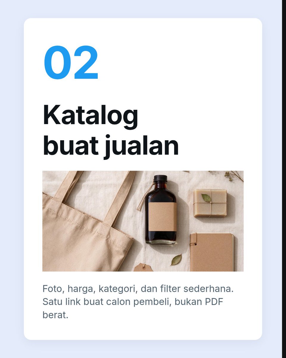 supernalacom's tweet photo. Artifact + Portal: bukan balasan chat, tapi halaman utuh. Minta botmu bikinin itinerary liburan, katalog produk, atau portfolio, lalu bagikan satu link Portal biar orang bisa buka dan telusuri sendiri. https://t.co/pvyqHtATJW https://t.co/caYRuNcvM4