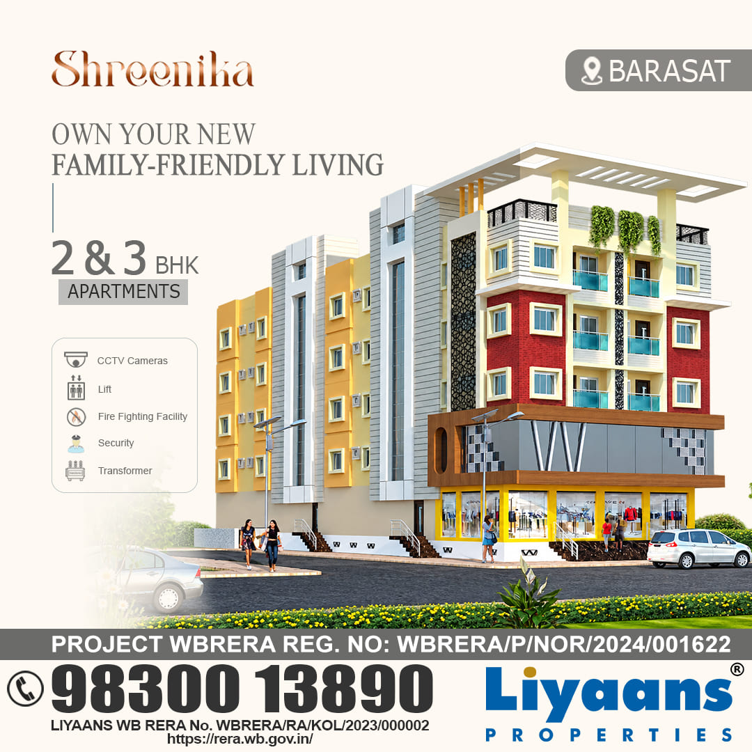 liyaansproperty's tweet photo. Shreenikha offers thoughtfully designed 2 &amp; 3 BHK apartments with essential amenities, including CCTV cameras, lift, firefighting facilities, security and transformer support.  Explore more: https://t.co/ROYBsoZ4xP

#Shreenikha #Barasat #2BHK #3BHK #ResidentialApartments https://t.co/6nkqI9nsxg