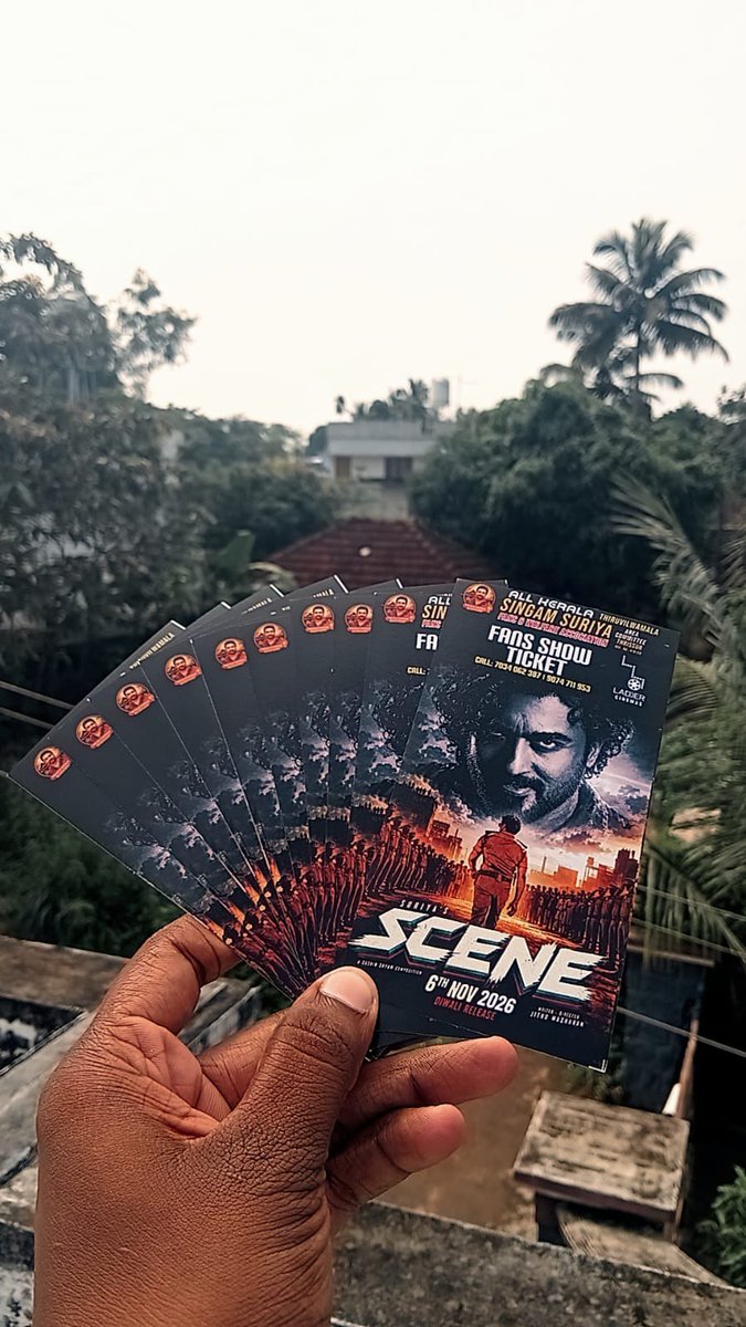 singamgroup8's tweet photo. #Thiruvilwamala Area Committe Fans Show Tickets 🎫 
@Suriya_offl Naa @Ravikumartcr  
#SingamGroup #SingamGroupThrissur 
#Scene https://t.co/iEhSp6JSzB