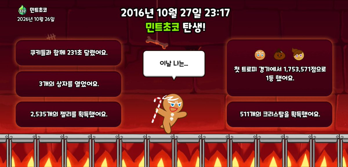 Mint_choko_27's tweet photo. 쿠키런 10주년이라 슬적 들어갔는데
아니 젠장 쿠키런 진짜 겁나 오래했네... https://t.co/XeXmPri7VY