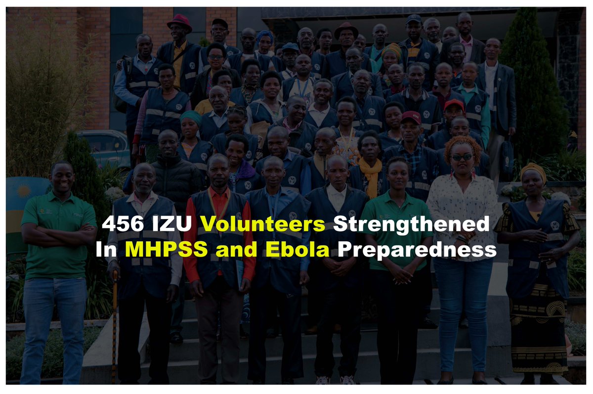 UyisenganImanzi's tweet photo. 🚨 456 IZU Trained on MHPSS &amp; Ebola Preparedness

@UyisenganImanzi  and NCDA, with support from @unicefrw  and @RBCRwanda , trained 456 IZU Volunteers across @RubavuDistrict , @RusiziDistrict , @NyagatareDistr , and @Gicumbi_Rwanda . https://t.co/E4YtsGYIu2