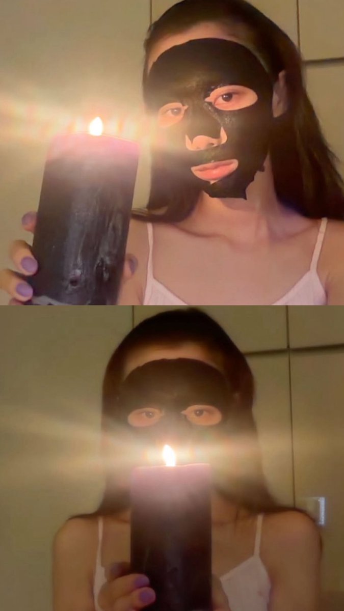 paraglideee's tweet photo. on tired days, giselle gets through it by cherishing and accumulating small moments of satisfaction like having a nice sheet mask or eating something delicious or relaxing and lighting candles, talking to the moon then turning them into confidence https://t.co/3eFOYspePR