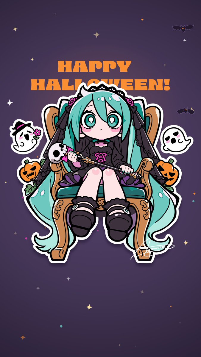 ameniwa_'s tweet photo. Trick or Miku🎃 https://t.co/2Ox4OVvwB0