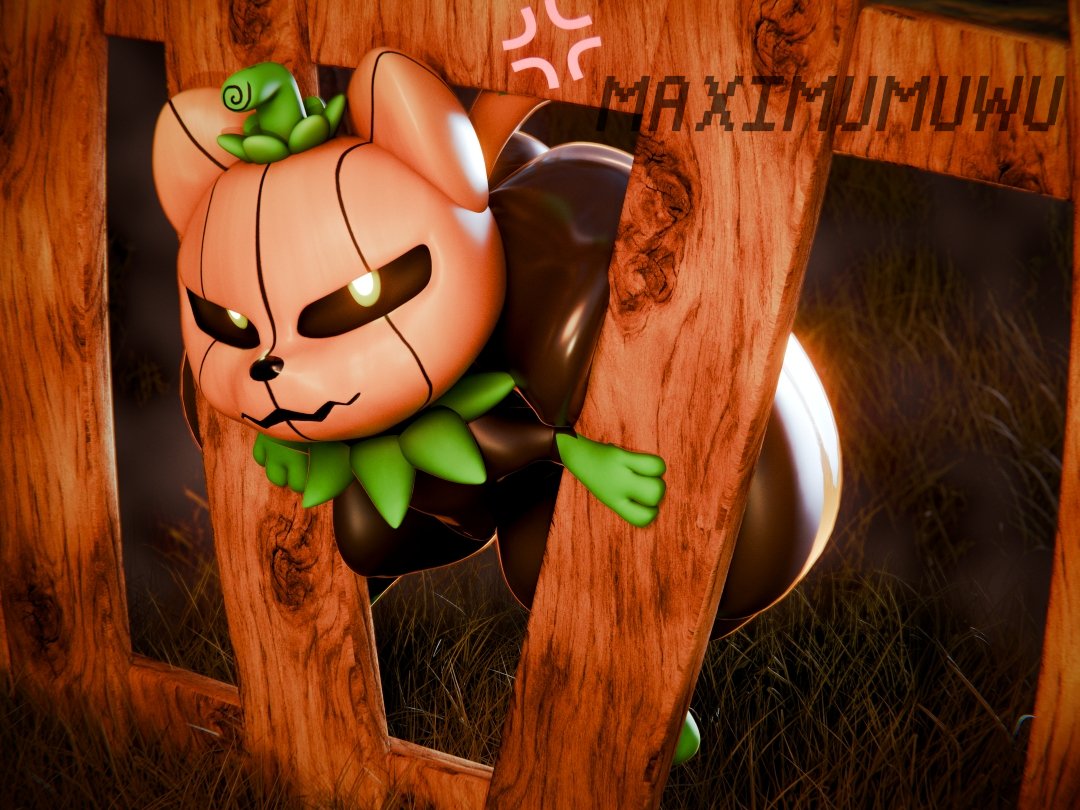 MaxedOutOnUwU's tweet photo. This cat is stuck and doesn't seem too thrilled about it...  

...DO SOMETHING !! 

Pumkat owned/designed by @/acstlu, model itself by mrbalrog https://t.co/9gPFbLFIyq