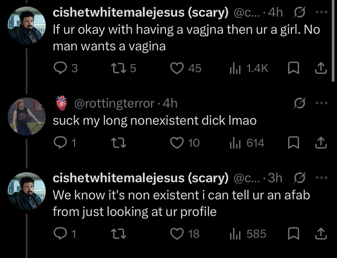 shiohiii's tweet photo. @cisheteromale TRANSPHOBIC RETARD TRYING TO CALL ME TRANSPHOBIC LMFAOOO ONG KILL YOURSELF https://t.co/p32iCNsMHS